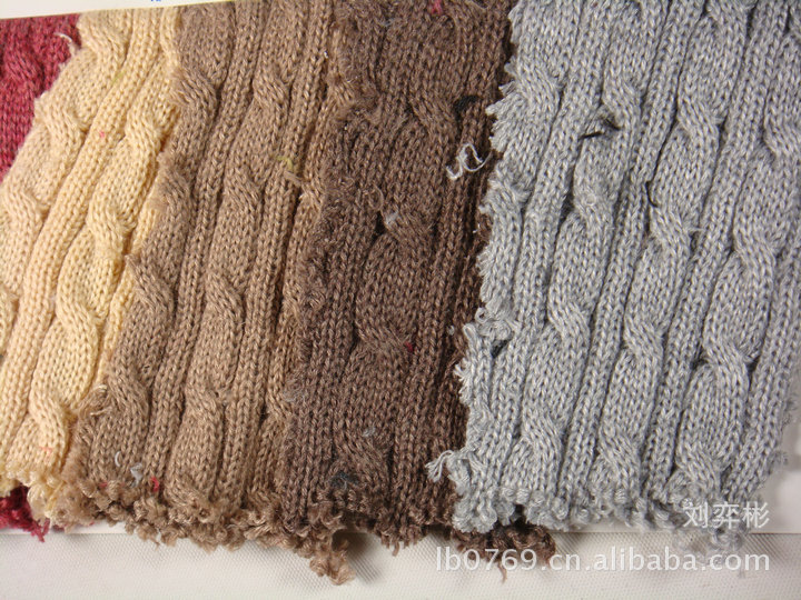 毛线编织面料针织毛线麻花纹服装布料<em>纺织</em>品毛
