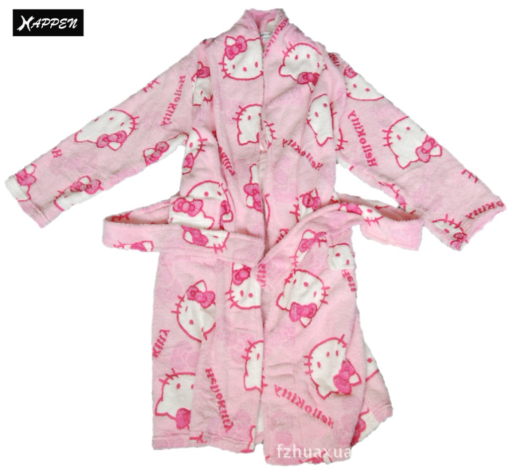 hello-kitty超可爱珊瑚绒<em>女士睡袍</em>浴袍<em>睡衣女士</em>情